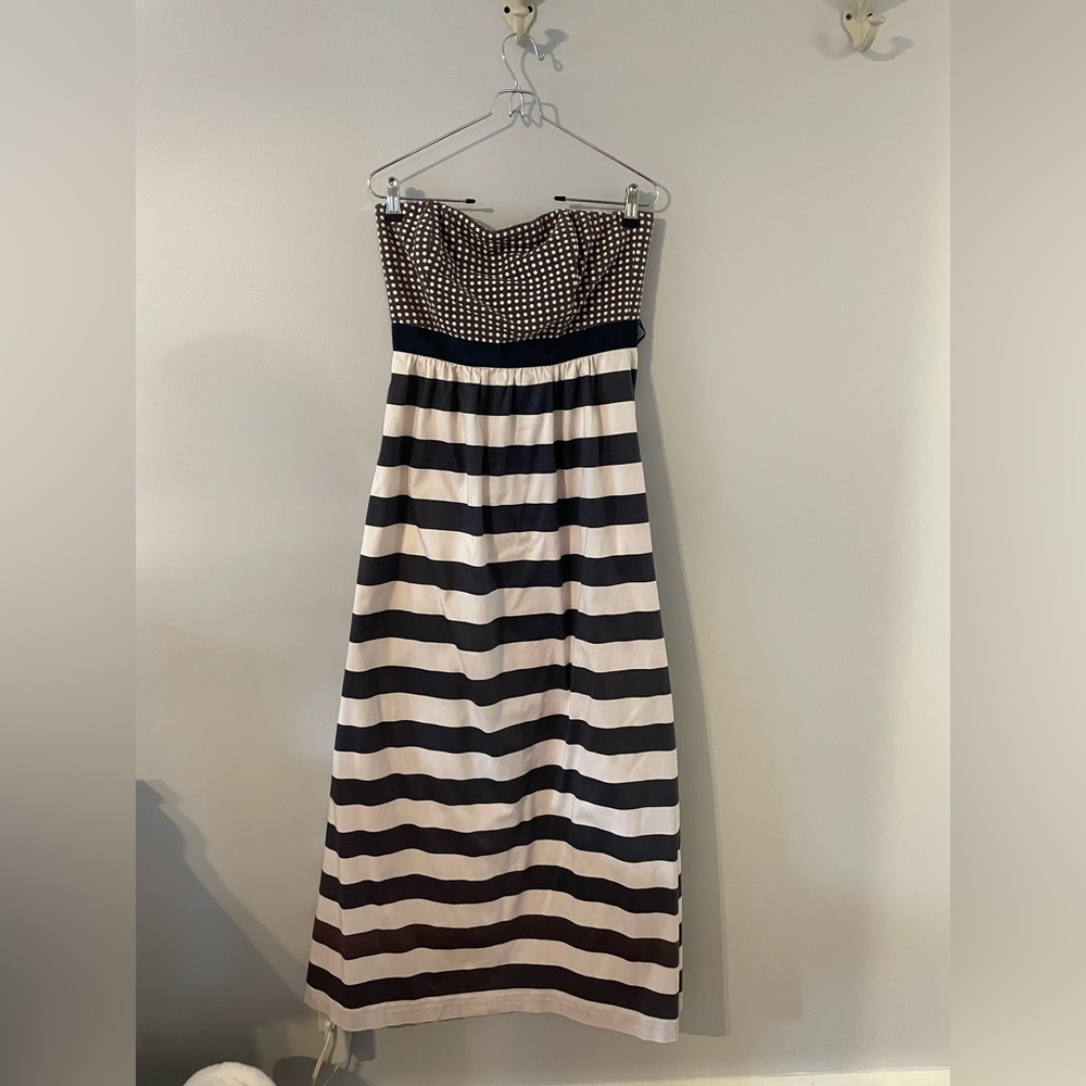 Vineyard Vines Size 6 strapless grey ish blue dress